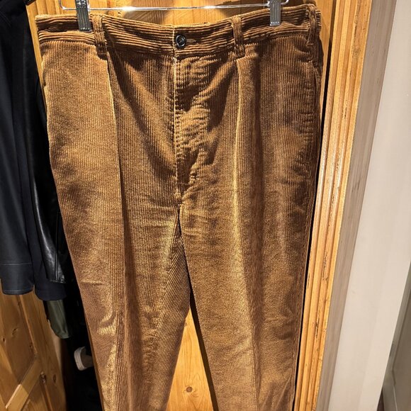 Drake's Russet Cotton Corduroy Games Trousers - Picture 1 of 3